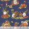 Wilmington Prints Thanksgiving Gnomes on Blue Gnome-kin Patch 100% Cotton Price per Yard